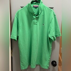 Vineyard Vines Polo Shirt Mens XL Cotton Short Sleeve Classic Fit Whale Green